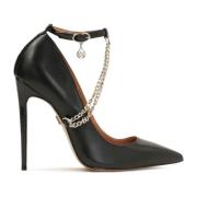 Avant-garde leren pumps met ketting Kazar , Black , Dames