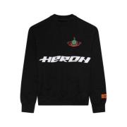 Black Light Green Burn Crewneck Heron Preston , Black , Heren