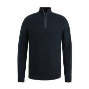 Katoenen Half-Zip Pullover Vanessa Baroni , Blue , Heren