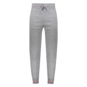 Cashmere Track-Pants met Tricolor Detail Thom Browne , Gray , Heren