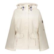 Hailee Hooded Jack met Contrasterende Inzetstukken Parajumpers , Beige...