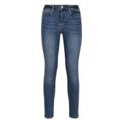 Skinny Jeans met Contrasterende Kleurstiksels Frame , Blue , Dames