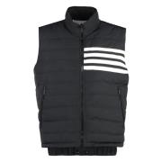 Field Vest met Tricolor Detail Thom Browne , Gray , Heren