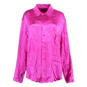 Zijden shirt met kreukeleffect Balenciaga , Pink , Dames