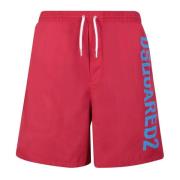 Gele Zwembroek Stijlvol Strandkleding Dsquared2 , Red , Heren