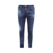 Contrast Stiksel Denim Jeans Dsquared2 , Blue , Heren