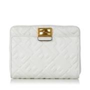 Pre-owned Leather fendi-bags Fendi Vintage , White , Dames