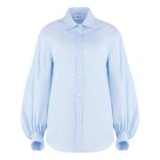 Katoenen Ballonmouw Shirt P.a.r.o.s.h. , Blue , Dames