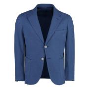 Katoenen Blazer met Reverskraag Barba Napoli , Blue , Heren