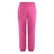 Logo detail track-pants met patches Vetements , Pink , Heren