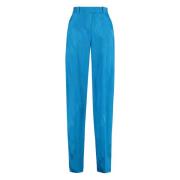 Jagger Viscose Broek The Attico , Blue , Dames