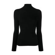 Zwart Gebreide Top P.a.r.o.s.h. , Black , Dames