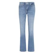 Easy Flare Jeans met Contrast Stiksels Frame , Blue , Dames