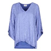 Paillettenblouse met Asymmetrische Zoom P.a.r.o.s.h. , Purple , Dames