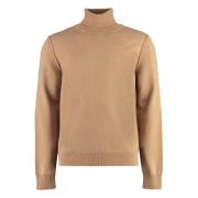 Geribbelde Cashmere Coltrui Maison Margiela , Brown , Heren