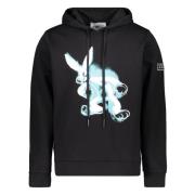 Maxi Print Hoodie Iceberg , Black , Heren