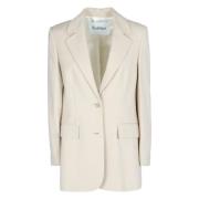 Viola Viscose Blazer met Peak Revers Rodebjer , Beige , Dames