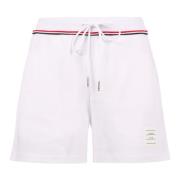 Katoenen Shorts Tricolor Detail Twee Zijzakken Thom Browne , White , D...