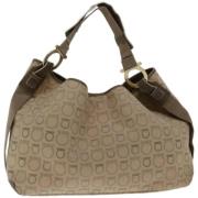 Pre-owned Canvas shoulder-bags Salvatore Ferragamo Pre-owned , Beige ,...