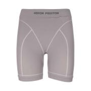 Geribbelde Nylon Shorts met Voorlogo Heron Preston , Gray , Dames