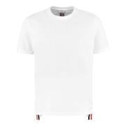 Katoenen Piqué T-shirt met Asymmetrische Zoom Thom Browne , White , He...