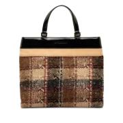 Pre-owned Wool handbags Burberry Vintage , Brown , Dames