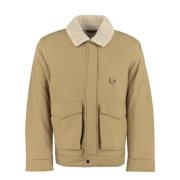 Eco-Shearling Katoenen Blend Jas Woolrich , Beige , Heren