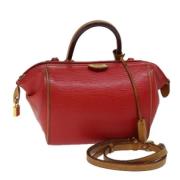 Pre-owned Leather handbags Louis Vuitton Vintage , Red , Dames