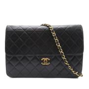 Pre-owned Leather chanel-bags Chanel Vintage , Black , Dames