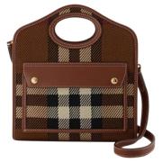 Fabric handbags Burberry , Brown , Dames