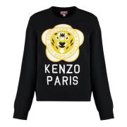 Tiger Academy Crew-neck Sweater Kenzo , Black , Dames