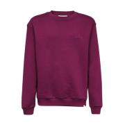 Geribbelde Katoenen Sweatshirt Les Deux , Purple , Heren