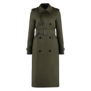 Klassieke Trenchcoat met Stijlvolle Details Burberry , Green , Dames