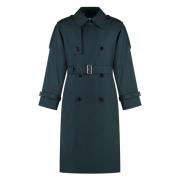 Klassieke Trenchcoat met Geruite Voering Burberry , Green , Heren