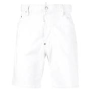 Stijlvolle Denim Shorts voor Mannen Dsquared2 , White , Heren