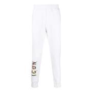 Witte sweatpants met iconenprint Dsquared2 , White , Heren