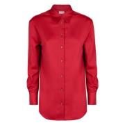 Afgeronde zoom Lange mouwen Shirt Calvin Klein , Red , Dames