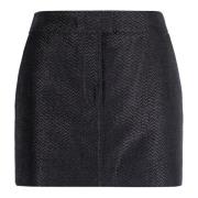 Zijde Viscose Gebreide Minirok Tom Ford , Black , Dames