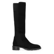 Leren en stretchstof laarzen Stuart Weitzman , Black , Dames