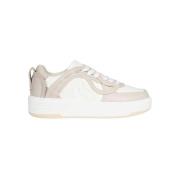 Contrasterende inzetstukken lage sneakers Stella McCartney , Beige , D...