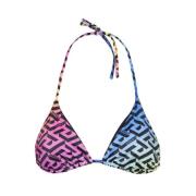 Bikini Top met Logo Print Versace , Multicolor , Dames