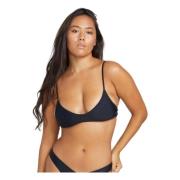 Simply Solid Bikini Top Volcom , Black , Dames