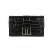 Crossbody Tas met Snakeskin Print Tom Ford , Black , Dames