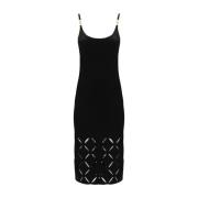 Elegante Zwarte Jurk voor Vrouwen Versace , Black , Dames