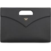 Diamanten Leren Tote MCM , Black , Dames