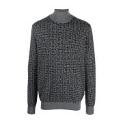 Stijlvolle Sweater voor Trendy Fashionistas Balmain , Gray , Heren