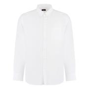 Katoenmix Lange Mouw Shirt Paul & Shark , White , Heren