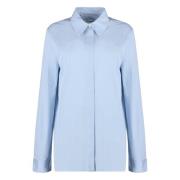 Gestreept katoenen overhemd Jil Sander , Blue , Dames