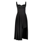 Sweetheart Neckline Asymmetrische Zoom Midi Jurk Alexander McQueen , B...