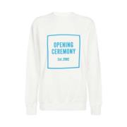 Logo Print Sweatshirt Opening Ceremony , White , Dames